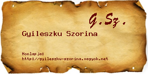 Gyileszku Szorina névjegykártya